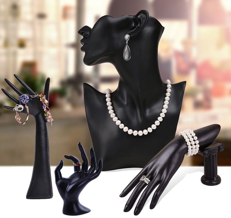Modern Style Artistic Solid Color Resin Jewelry Display Bust