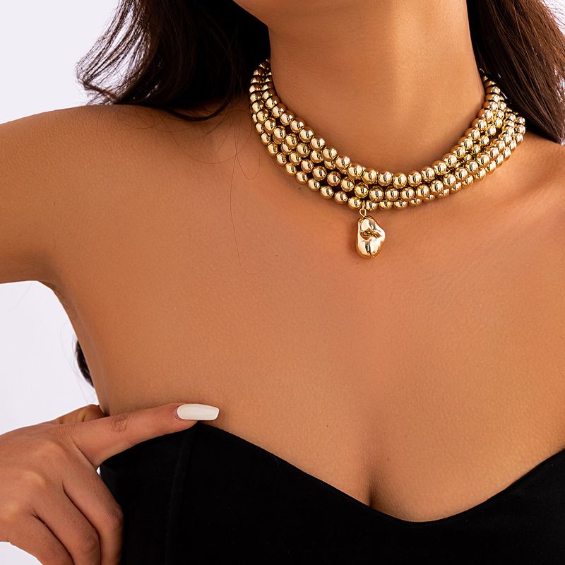 Elegant Geometric Artificial Pearl Women's Layered Necklaces