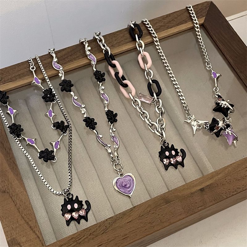 Funny Animal Heart Shape Alloy Plating Inlay Artificial Diamond Women's Necklace
