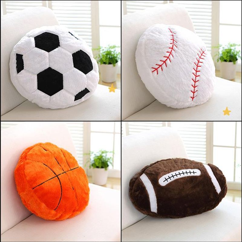 Casual Ball Basketball Football Plush Throw Pillow