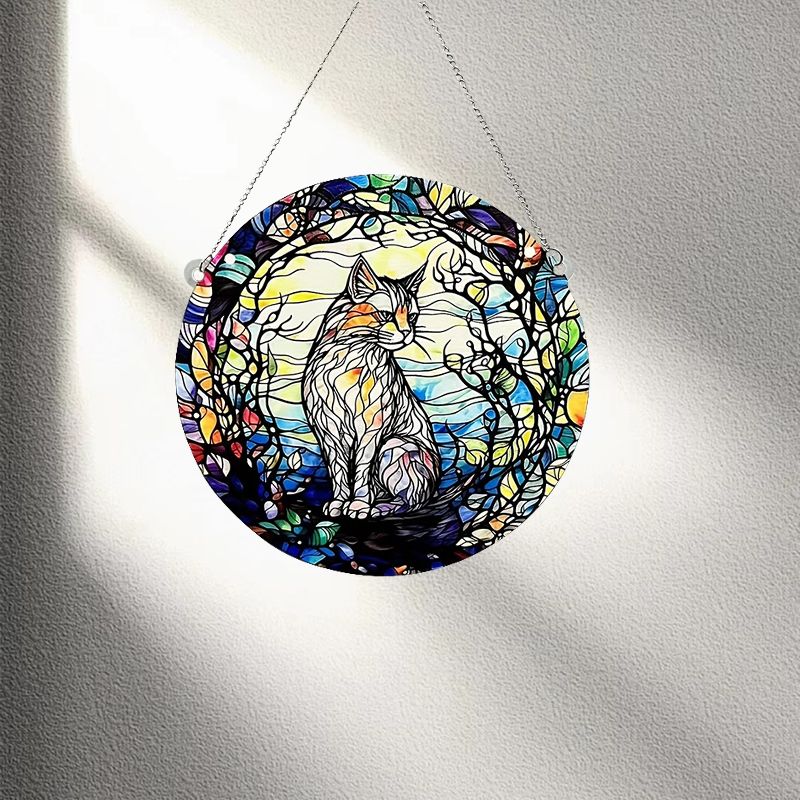 Retro Cat Arylic Pendant