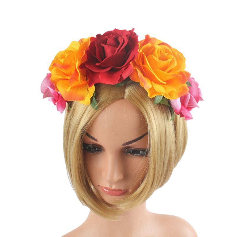 Ethnic Style Flower Polyester Flannel Epoxy Hair Band Party Headpieces