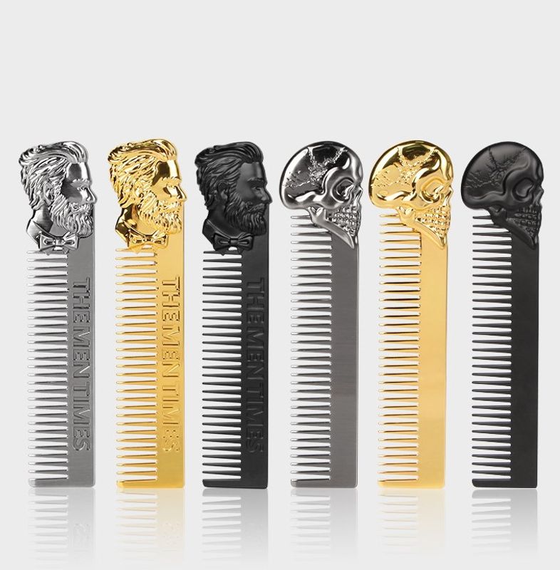 Simple Style Human Face Skull Alloy Hair Combs