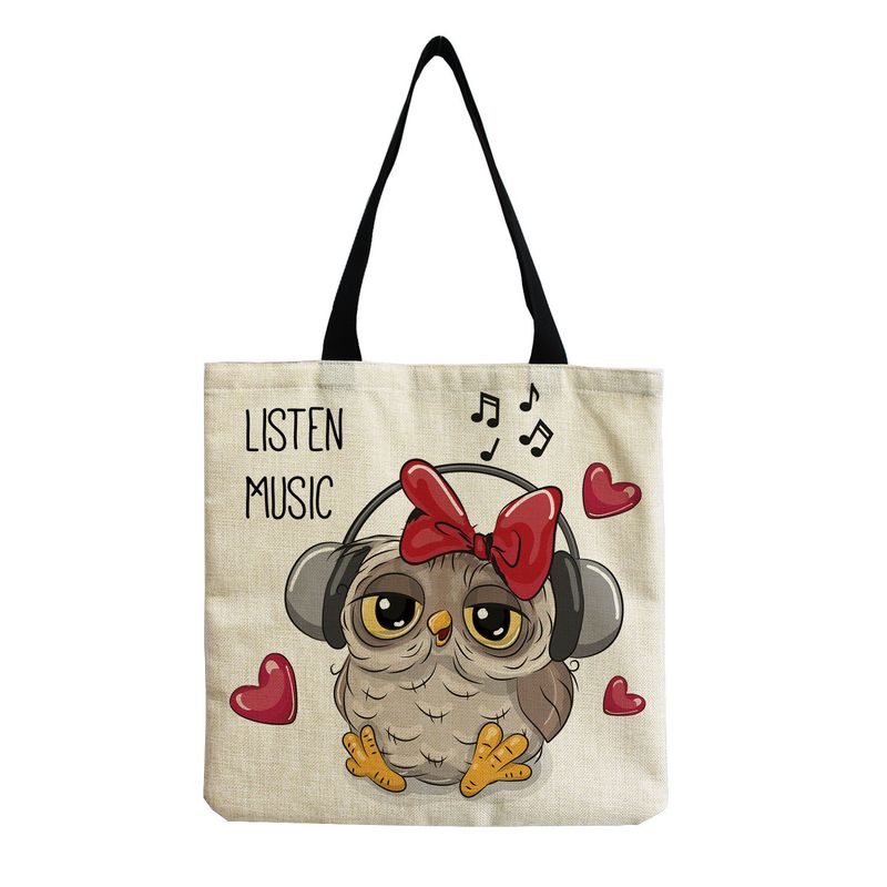 Women's Casual Cartoon Shopping Bags