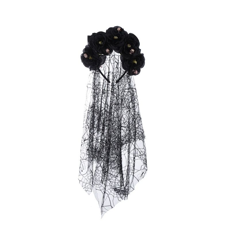 Gotisch Lolita Blume Schädel Tuch Epoxid Haarband