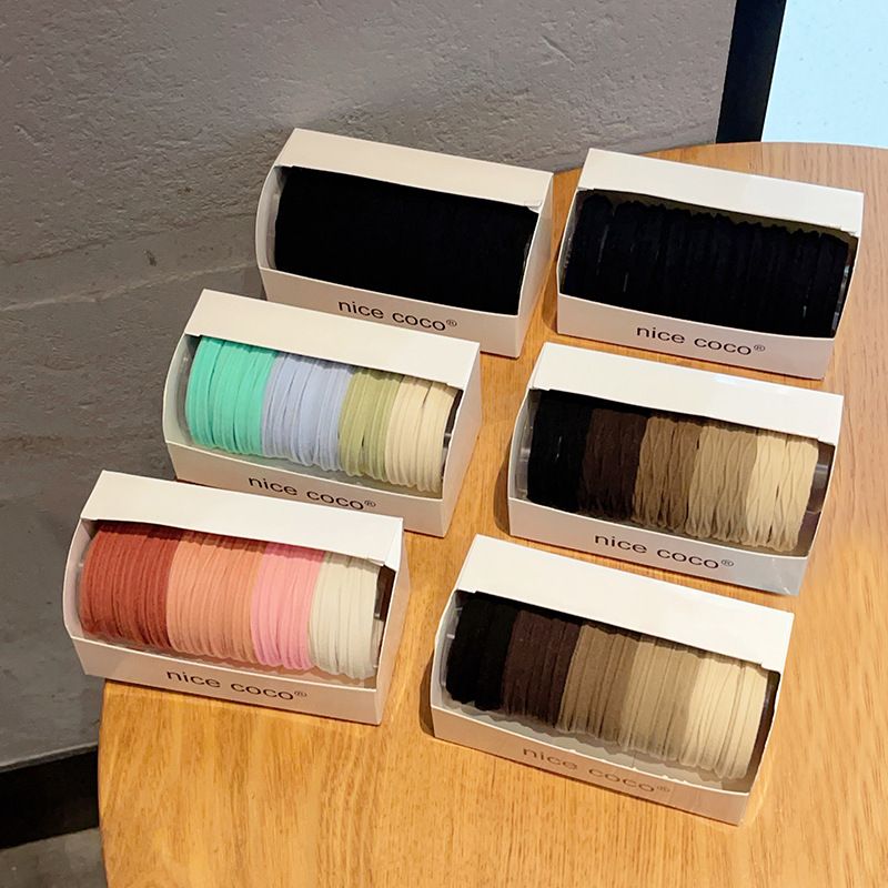Exaggerated Solid Color Cloth Hair Tie