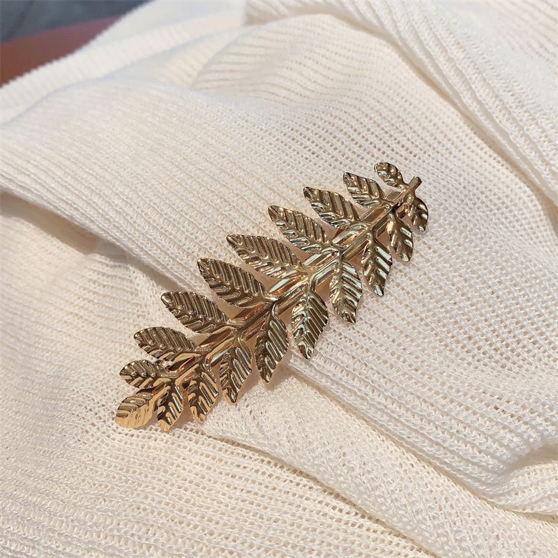 Simple Style Leaves Alloy Hair Clip