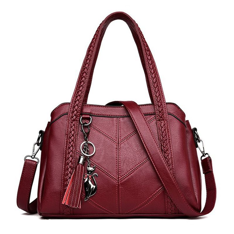 Frau Alle Jahreszeiten Pu-leder Einfarbig Elegant Quadrat Reißverschluss Handtasche