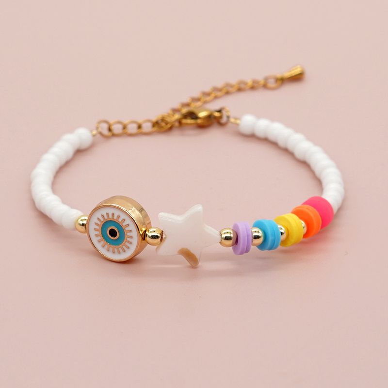 Bohemio Ojo Arcilla Suave Mujeres Pulsera