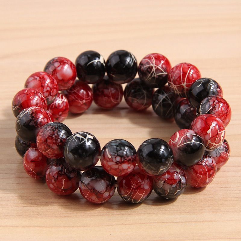 Casual Simple Style Round Resin Beaded Women's Bracelets