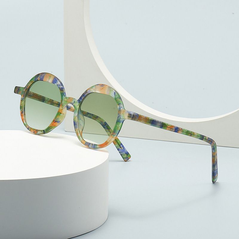 Retro Einfarbig Pc Runder Rahmen Vollbild Brille