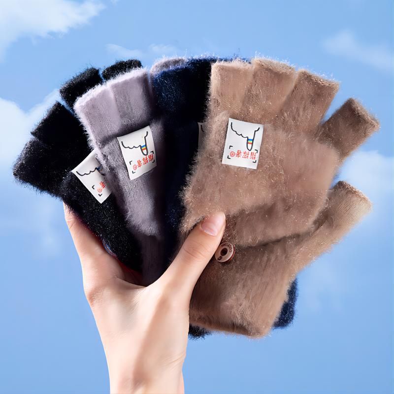 Unisex Süss Einfarbig Handschuhe 1 Paar