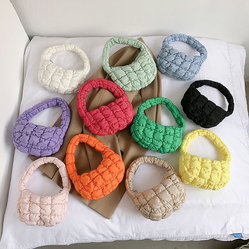Women's Small All Seasons Nylon Solid Color Streetwear Square Zipper Handbag