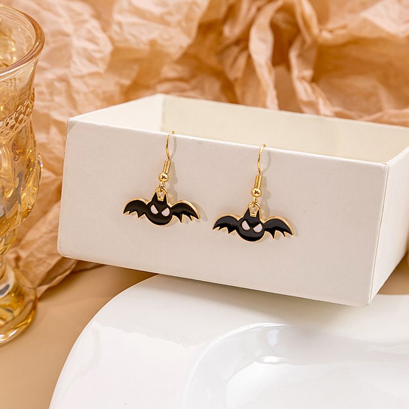 Wholesale Jewelry Cute Spider Alloy Enamel Drop Earrings