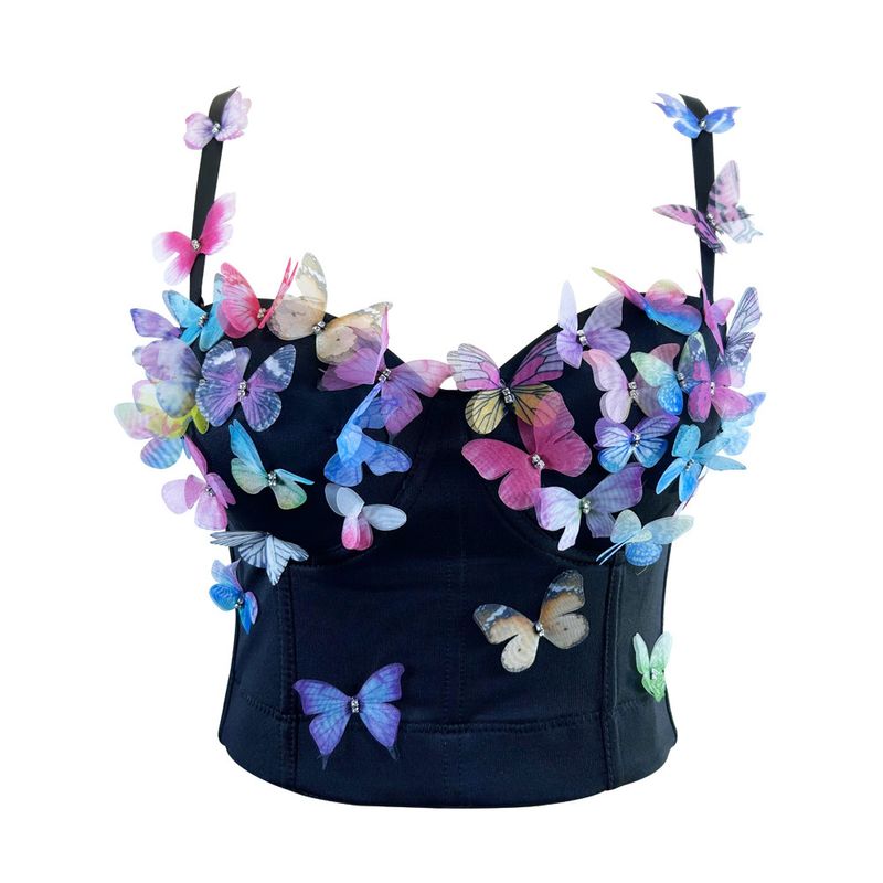 Women's Bandeau Tank Tops Vacation Sexy Butterfly