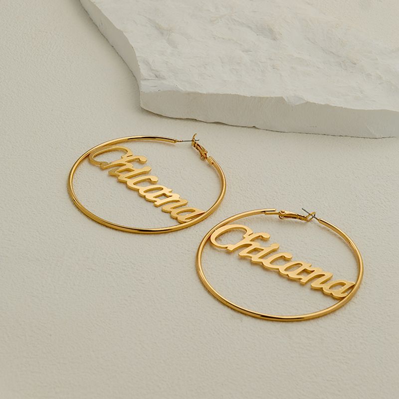 Wholesale Jewelry 1 Pair Basic Letter Alloy Earrings