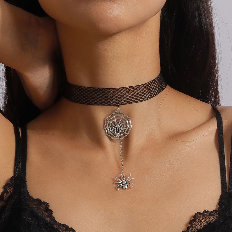 Gothic Cool Style Spider Web Elastic Band Women's Choker