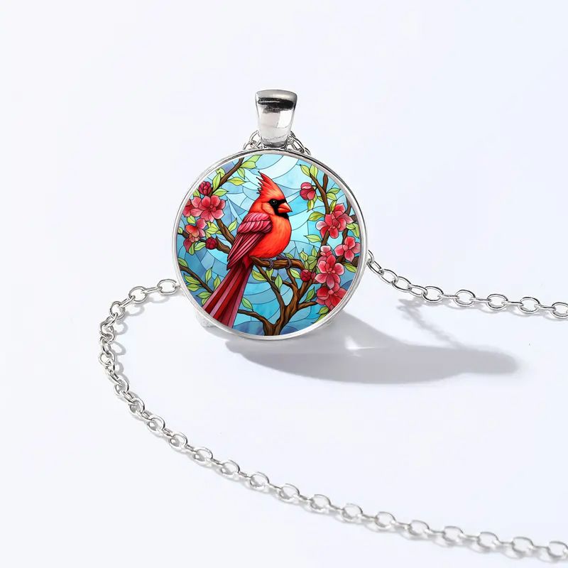 French Style Streetwear Bird Alloy Inlay Glass Unisex Pendant Necklace