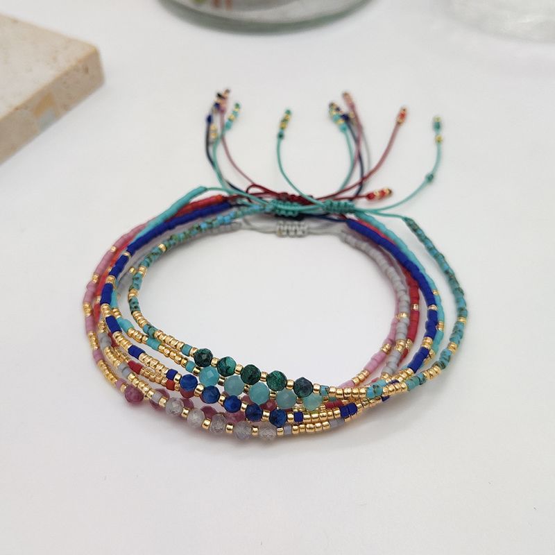 Style Simple Géométrique Perle De Rocaille Tricot Femmes Bracelets