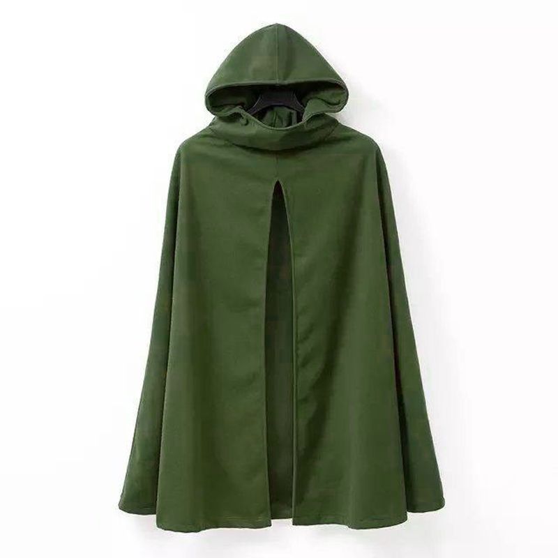 Generation Of 2016 European And American New Same Army Green Woolen Cape Coat Cape Shawl Coat A7-7855