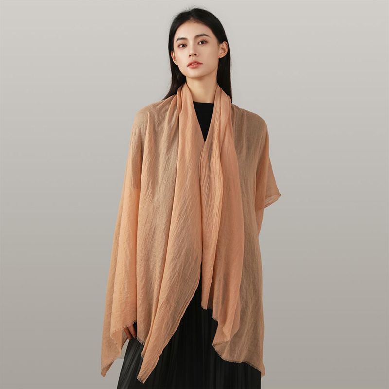 Women's Basic Simple Style Solid Color Polyester Silk Scarf