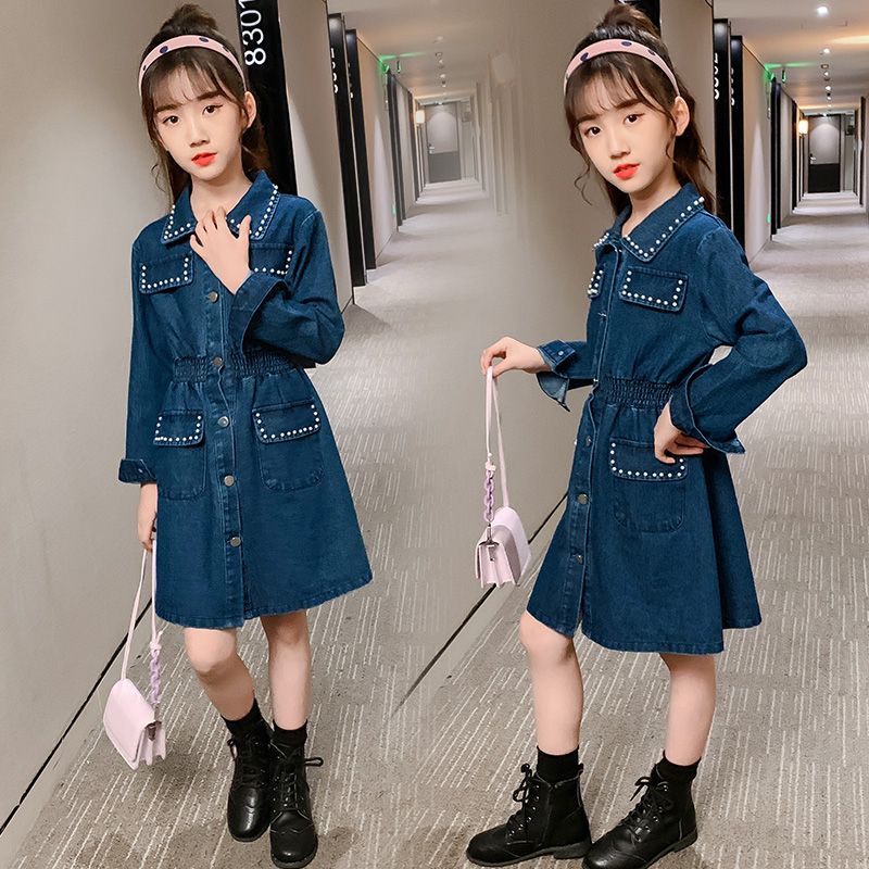 Casual Basic Classic Style Solid Color Cotton Girls Dresses
