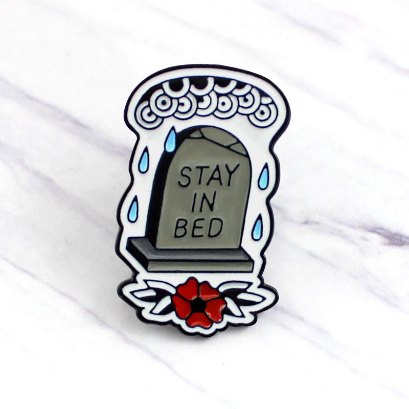 Simple Style Tombstone Alloy Enamel Unisex Brooches