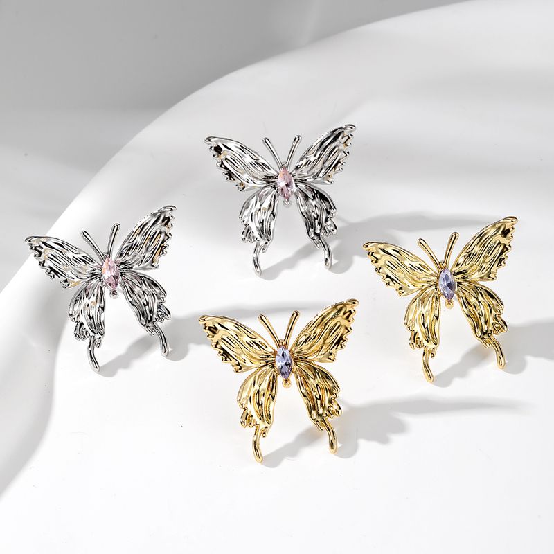 1 Pair Cute Simple Style Butterfly Alloy Ear Studs