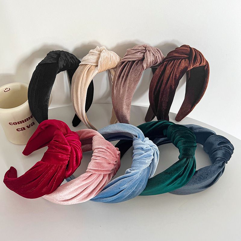 Elegant Streetwear Solid Color Cloth Hair Band