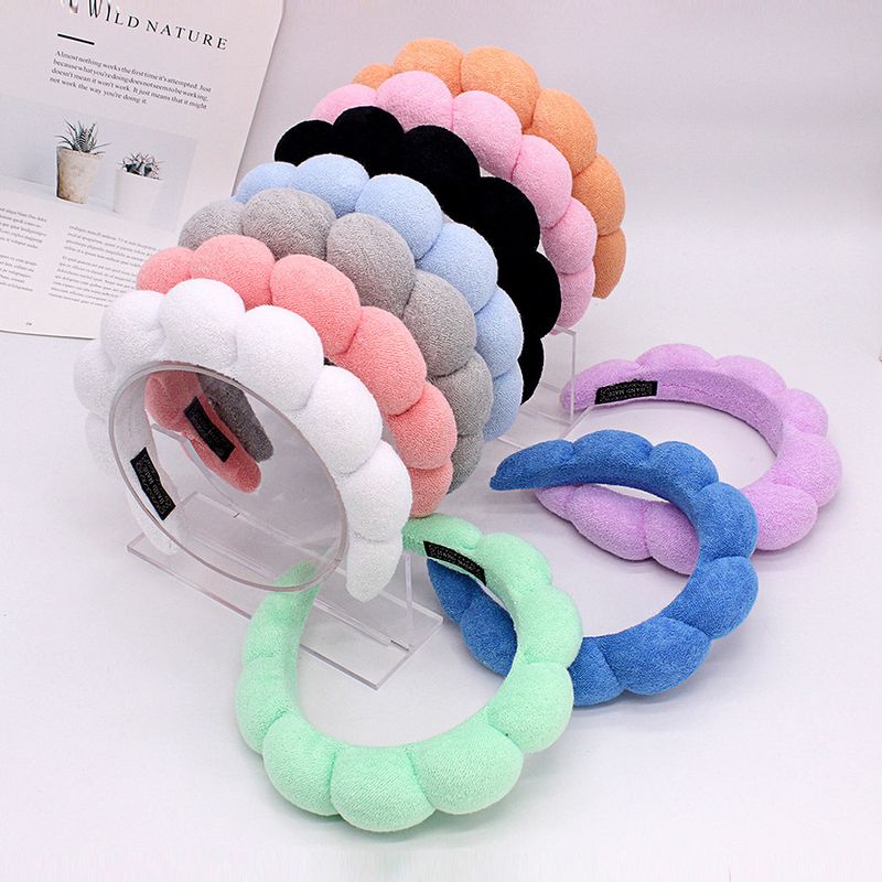 Classic Style Solid Color Sponge Hair Band