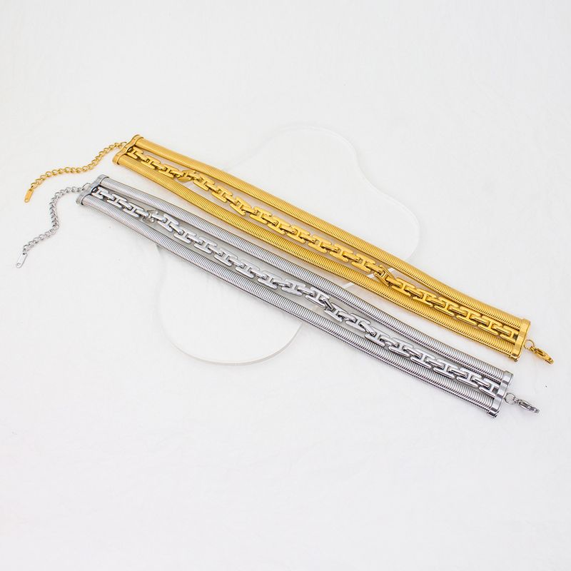 Edelstahl 304 Einfacher Stil Überzug Einfarbig Halsband