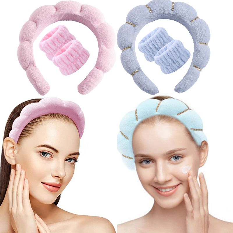 Simple Style Color Block Towel Velvet Hair Band