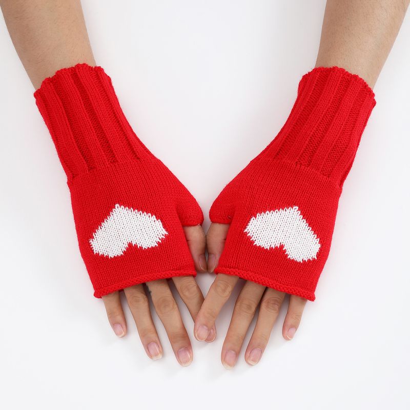 Women's Sweet Heart Shape Gloves 1 Pair