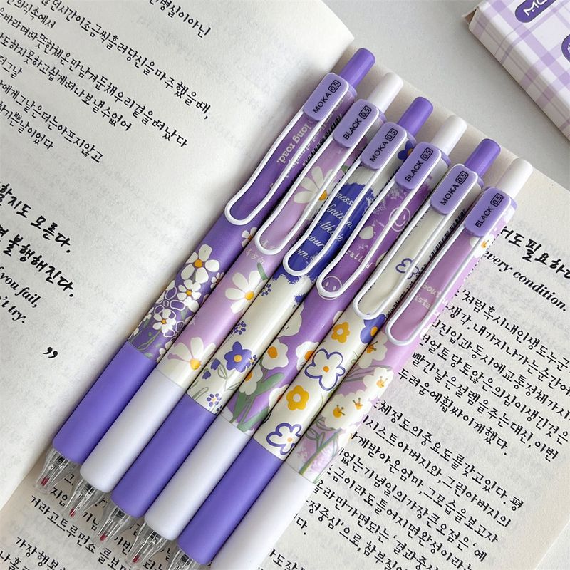 قلم ضغط عالي القيمة للطلاب من سلسلة الزهور الجديدة