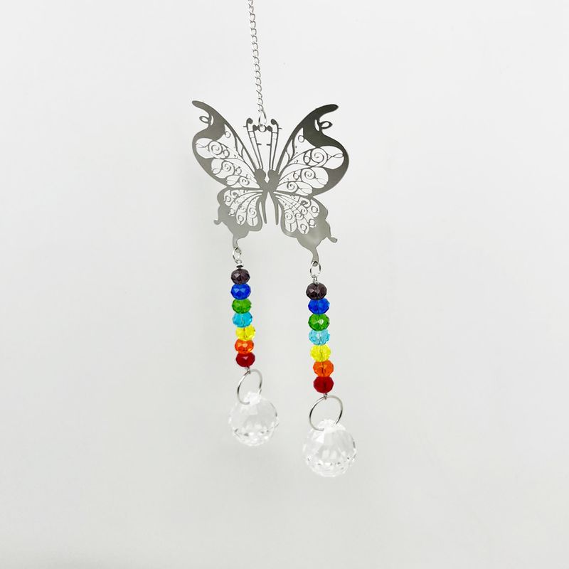 Retro Pastoral Simple Style Butterfly Stainless Steel Pendant