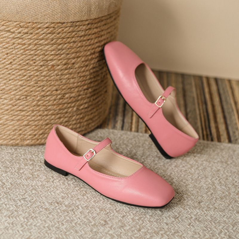 Women's Elegant Solid Color Square Toe Mary Jane
