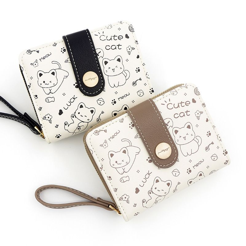 Women's Cartoon Pu Leather Zipper Wallets