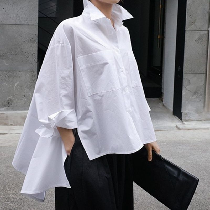 Csm2022 Transfrontalière Printemps/été Vêtements Nouvelle Chemise Blanche Femmes De Style Coréen En Vrac Surdimensionné À Manches Longues Conception Vêtements De Protection Solaire