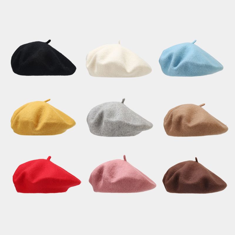 Women's Basic Modern Style Solid Color Eaveless Beret Hat