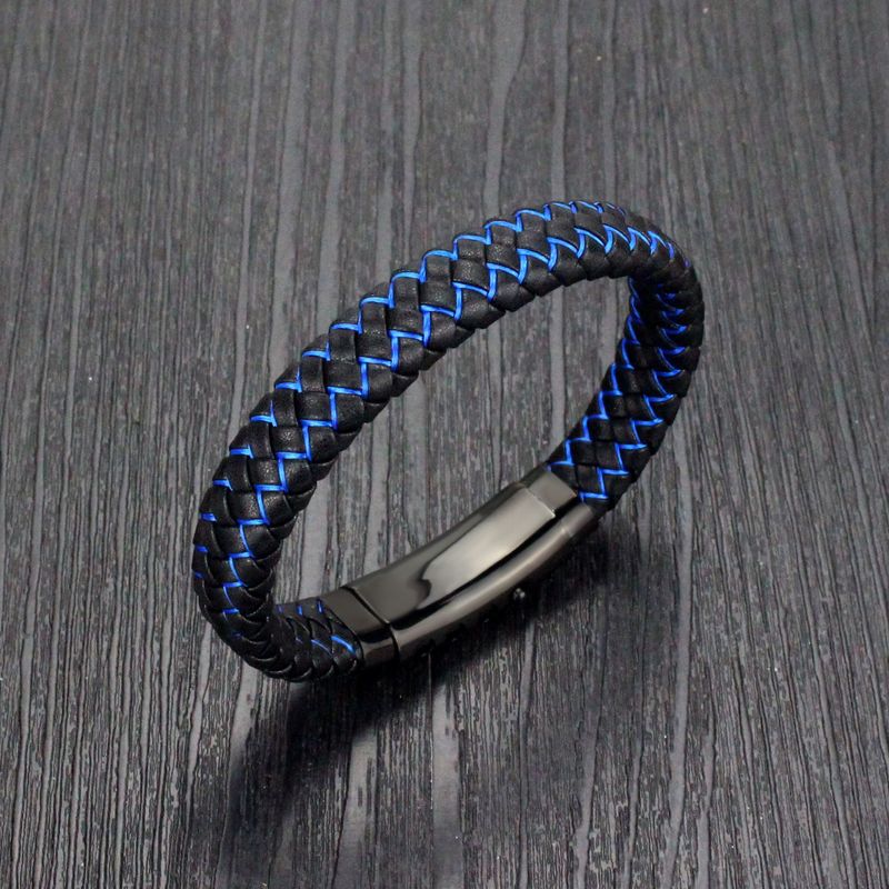 Casual Ropa De Calle Geométrico Acero Titanio Hombres Pulsera