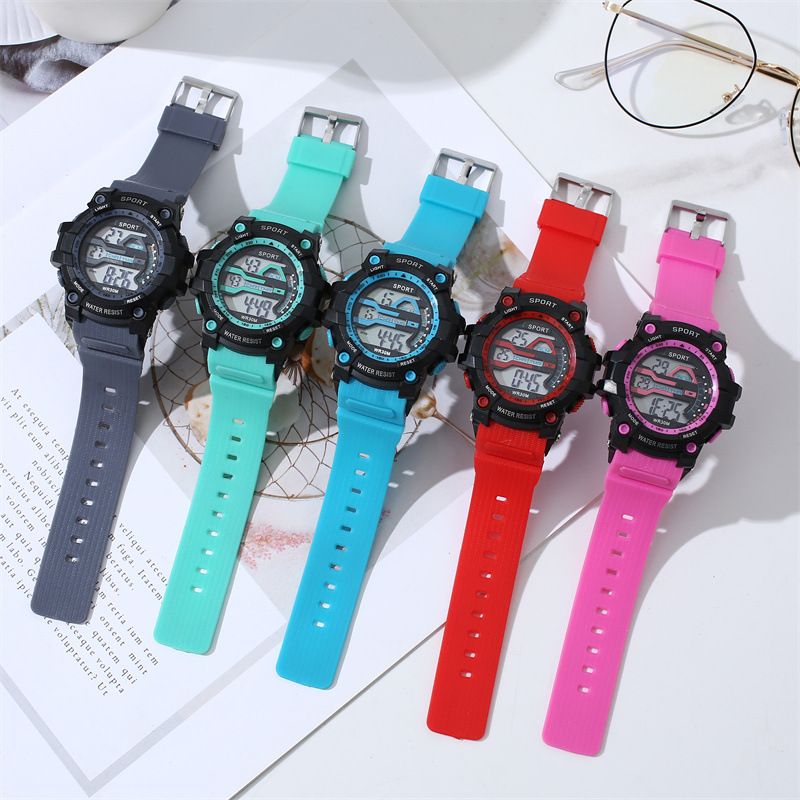 Preppy Style Sweet Solid Color Electronic Kids Watches