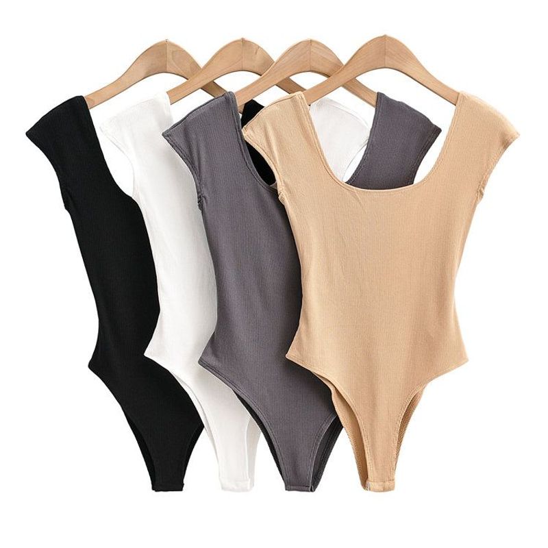 Women's Bodysuits Bodysuits Backless Sexy Solid Color