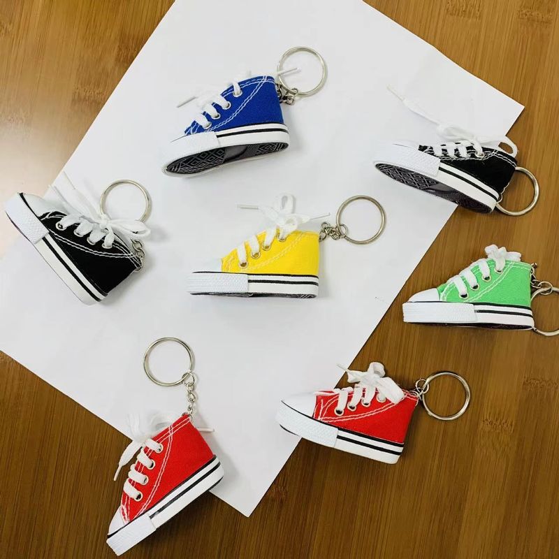 Casual Classic Style Sports Shoe Canvas Bag Pendant Keychain