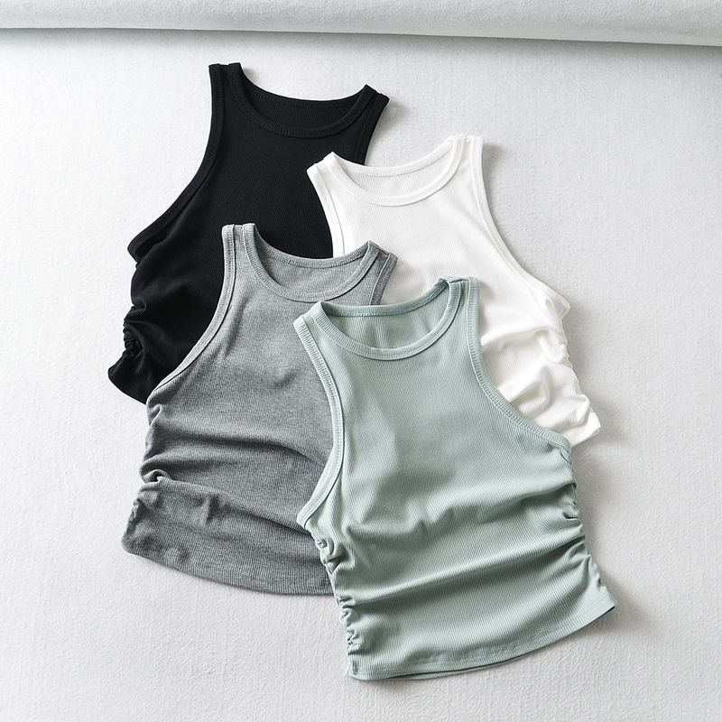 Women's Vest Tank Tops Casual Simple Style Solid Color