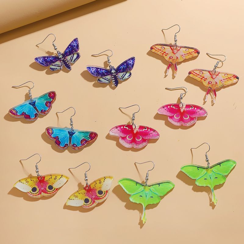 1 Pair Simple Style Classic Style Butterfly Arylic Dangling Earrings