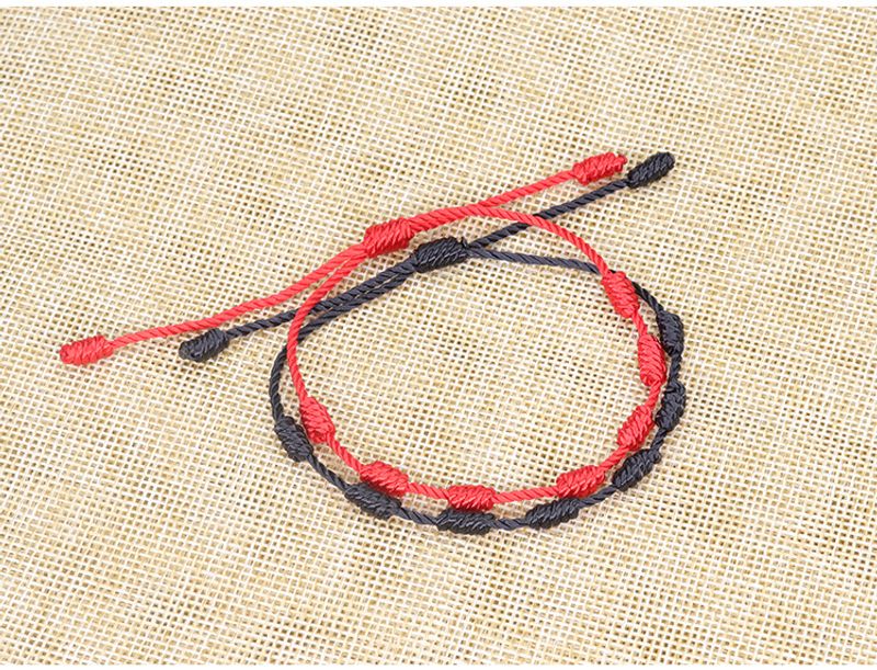 Simple Style Rhombus Rope Unisex Bracelets