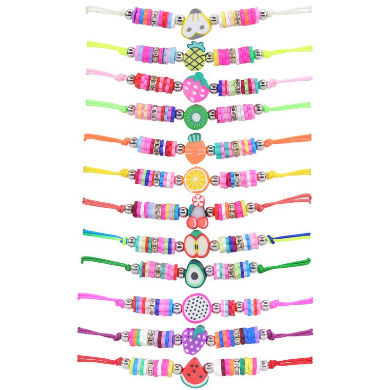 Casual Fruta Arcilla Suave Niños Pulsera