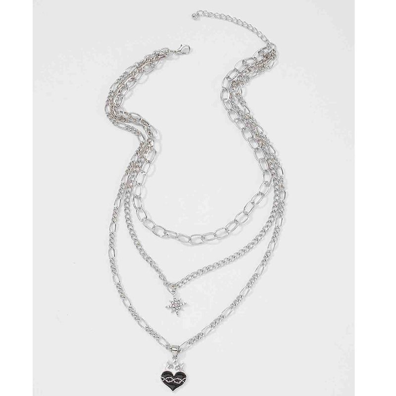 Lady Star Heart Shape Alloy Women's Layered Necklaces