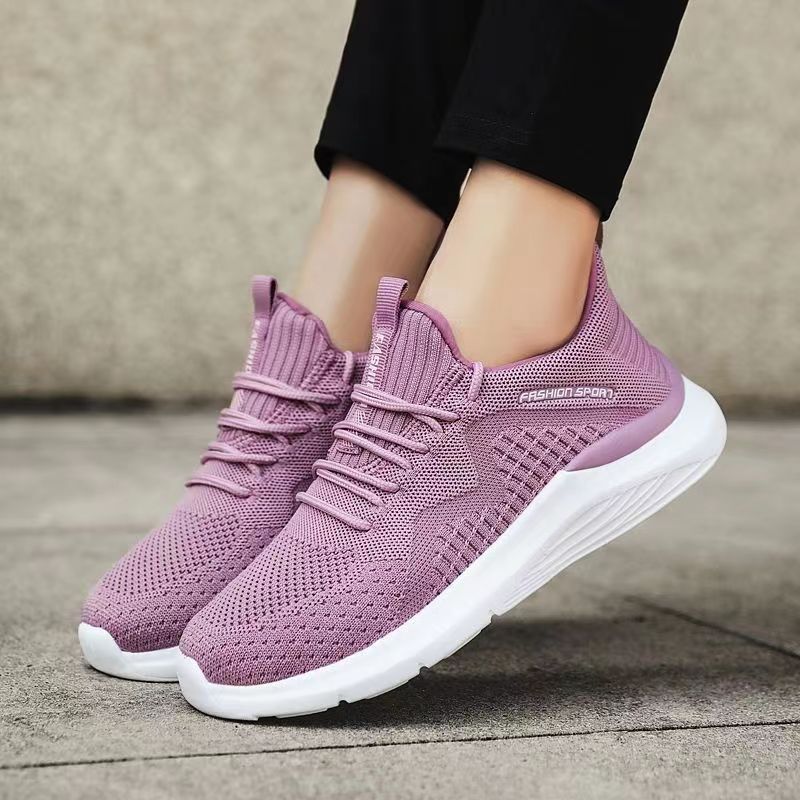 Women's Casual Solid Color Round Toe Sports Shoes