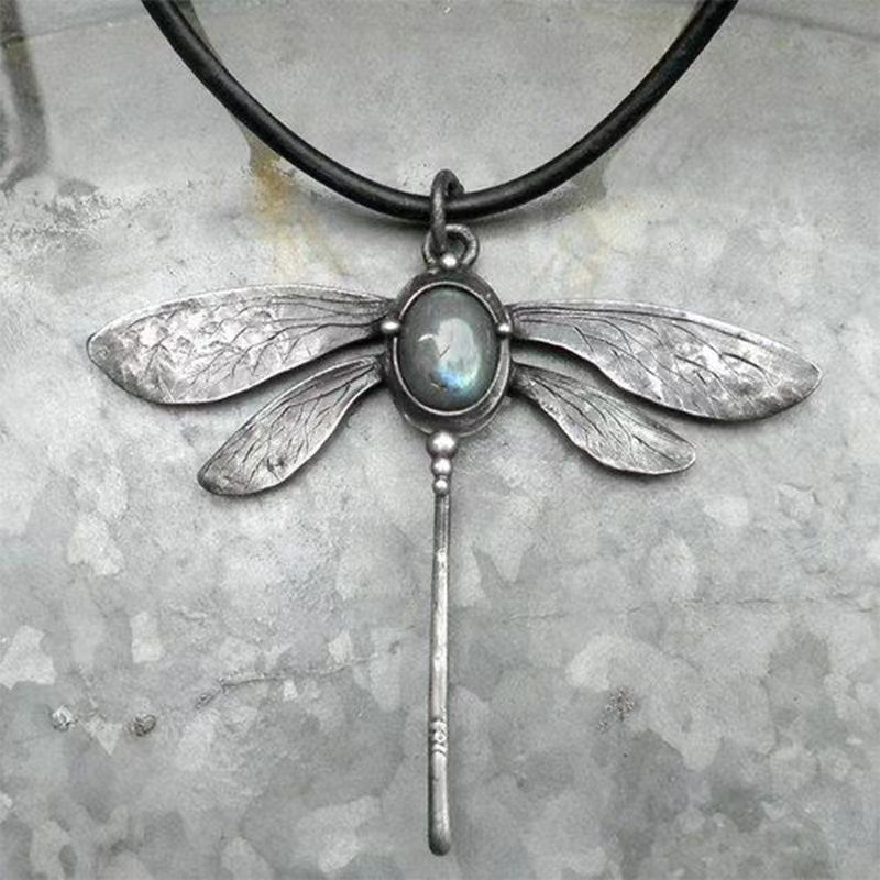 Classical Vintage Style Classic Style Dragonfly Alloy Unisex Pendant Necklace